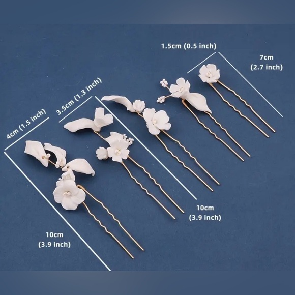 5pcs Wedding bridal hair pins flower New  ✨✨??